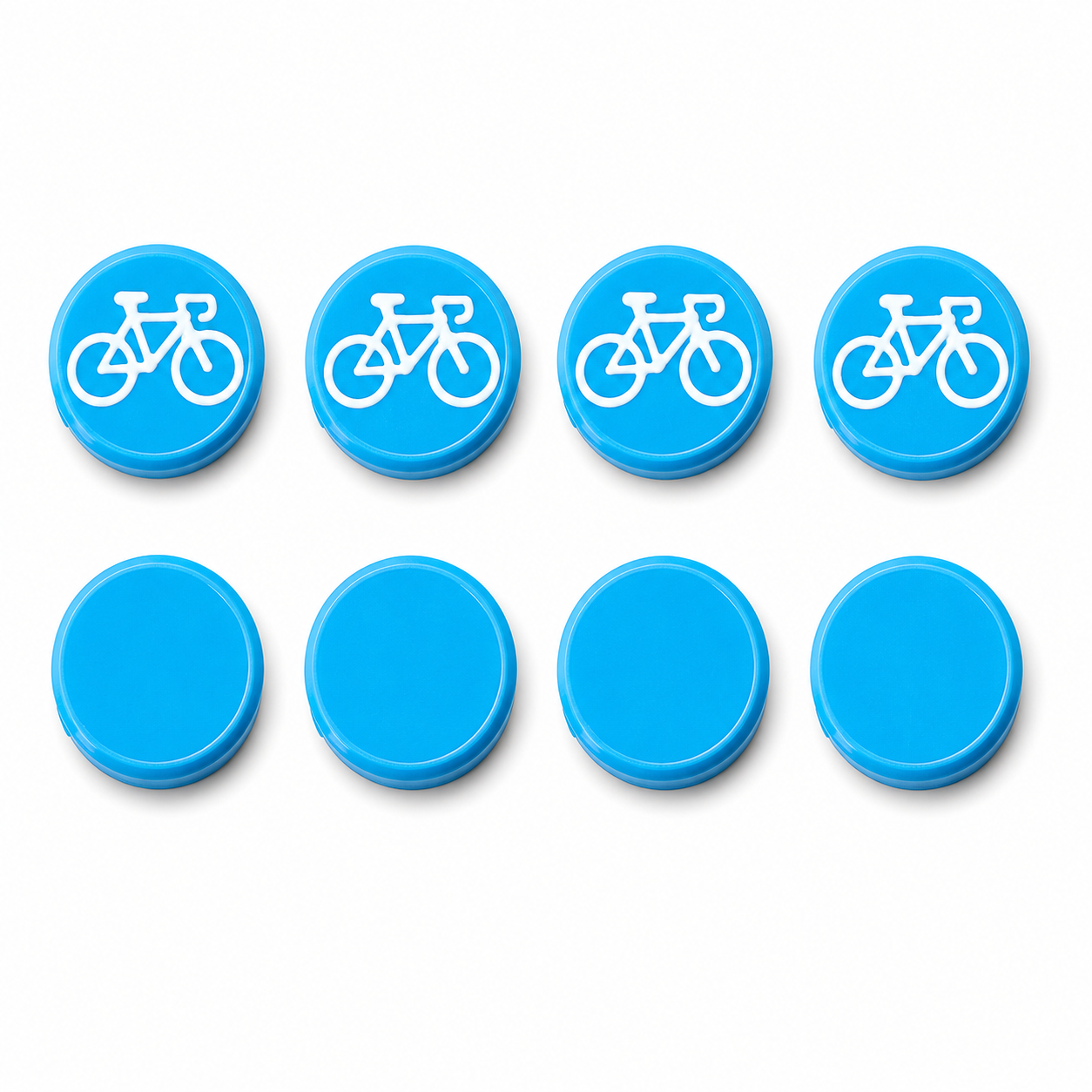 Startnummern-Magnete Radsport – Hellblau – 8er-Set