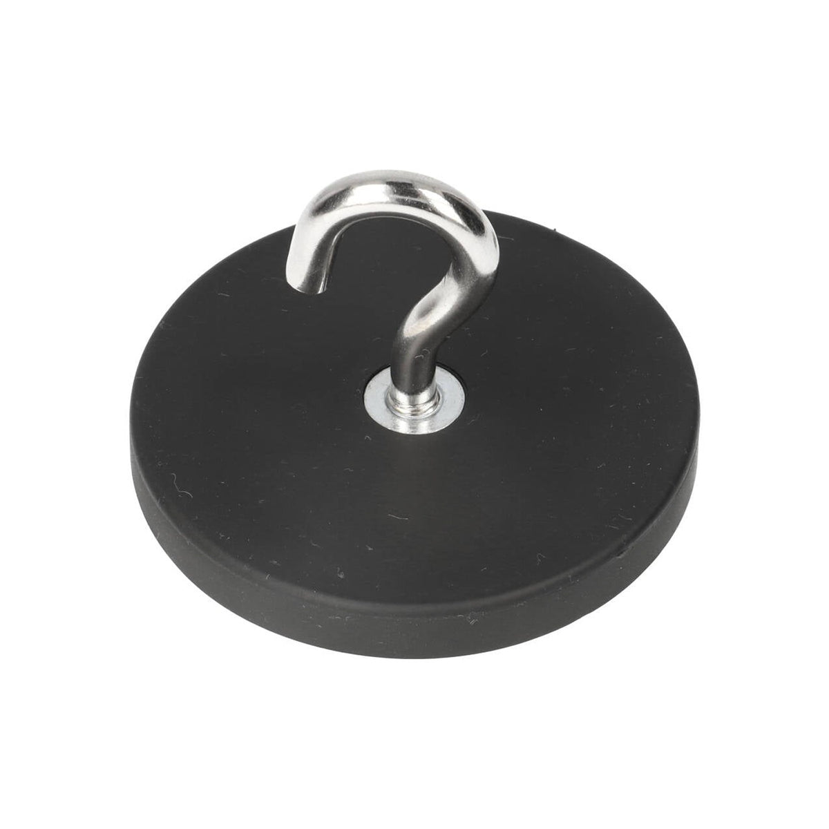 Neodym Hakenmagnet Ø66 x 8 mm N40 Stahltopf gummiummantelt M6