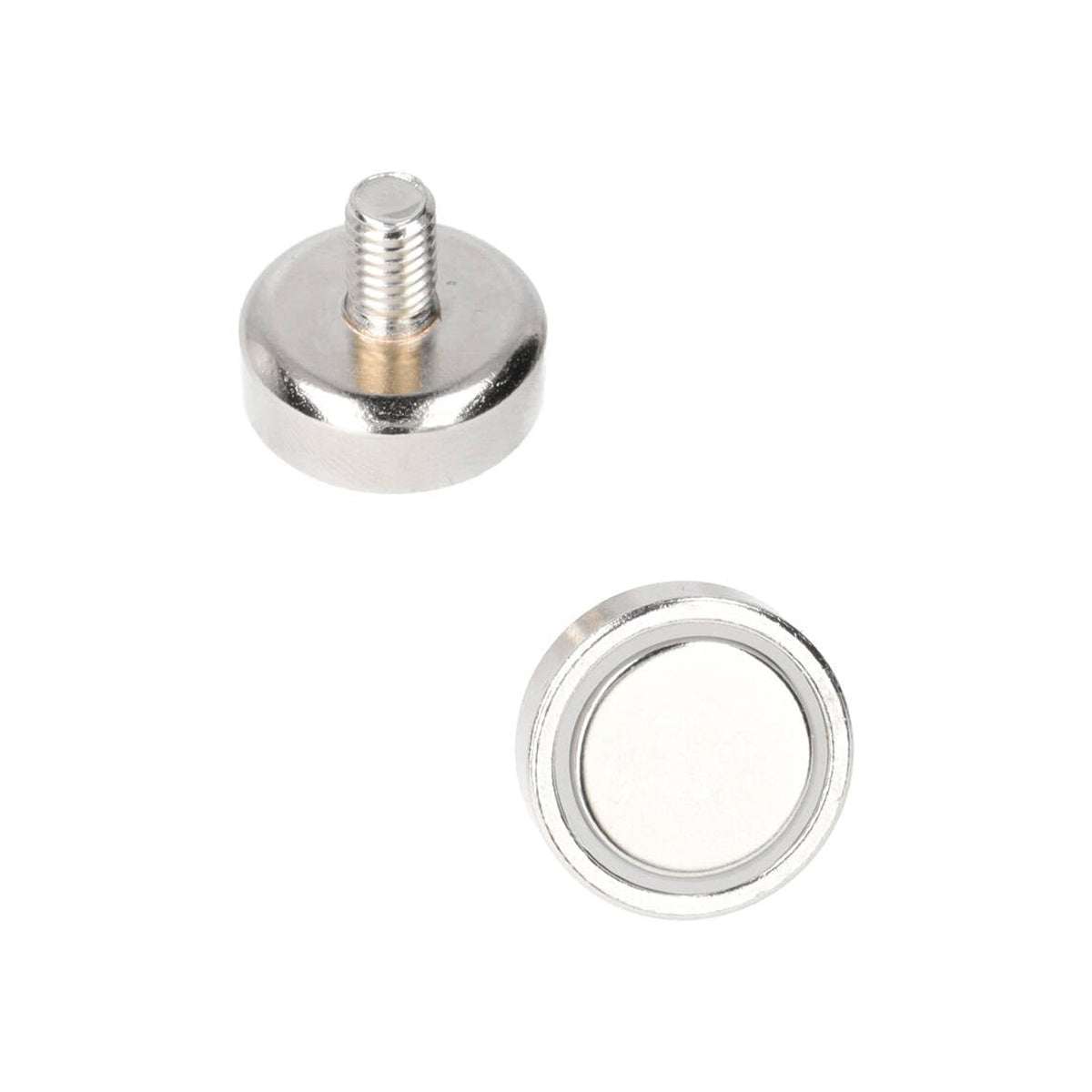 Neodymtopfmagnet Ø20 x 6 mm N40 NiCuNi Gewindestift M6