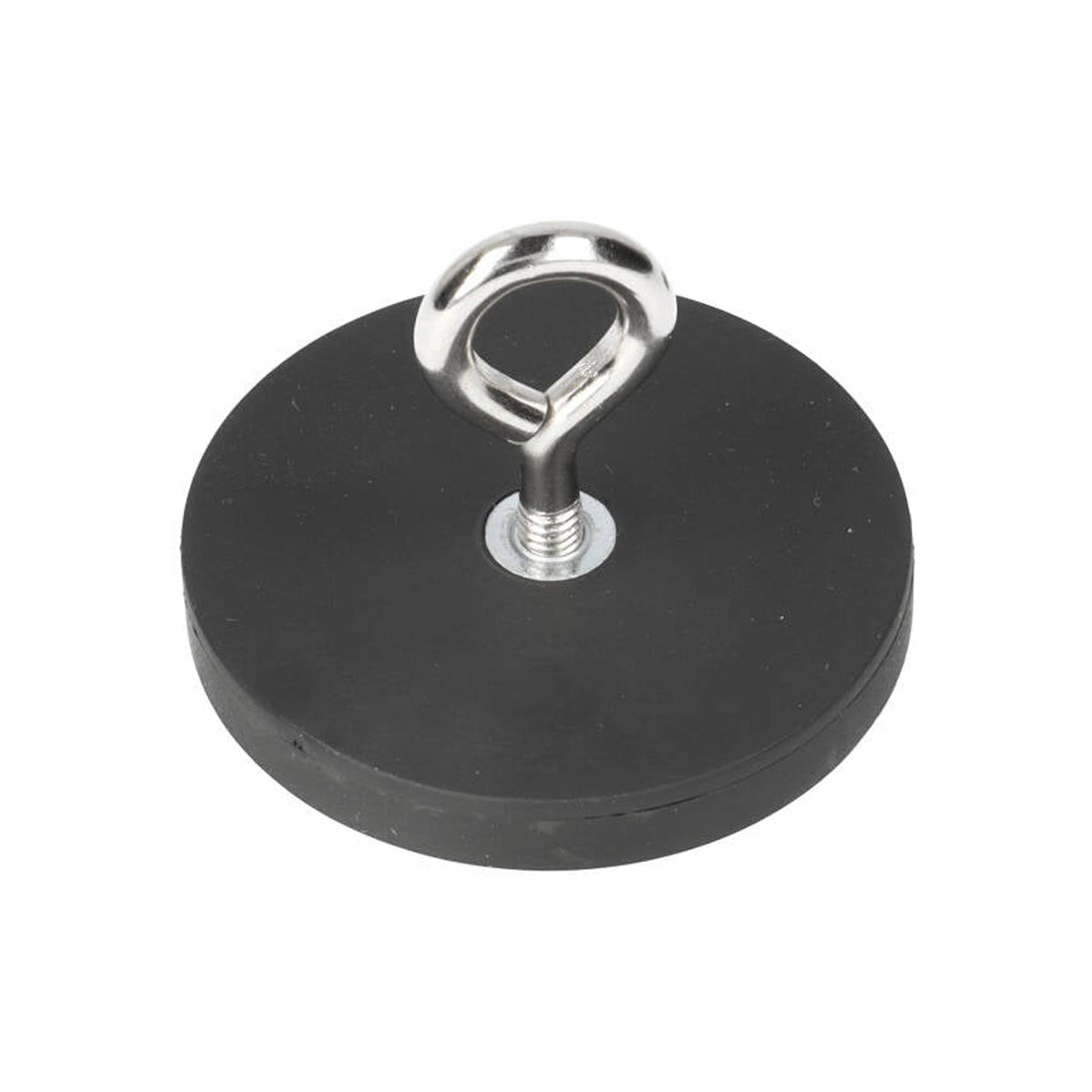 Neodym Ösenmagnet Ø43 x 6 mm N40 Stahltopf gummiummantelt M4