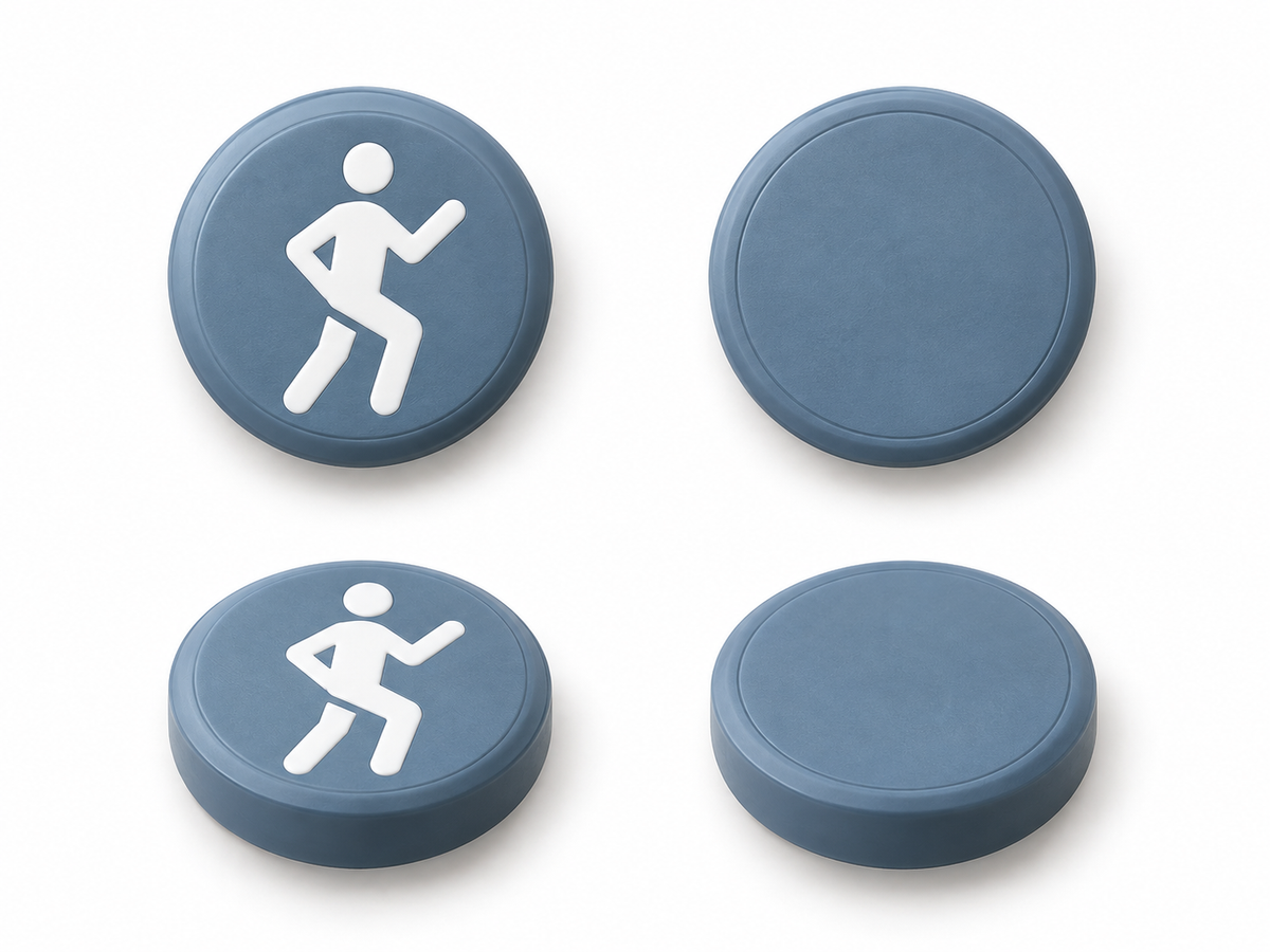 Startnummern-Magnete Radsport – Steelgrey – 8er-Set