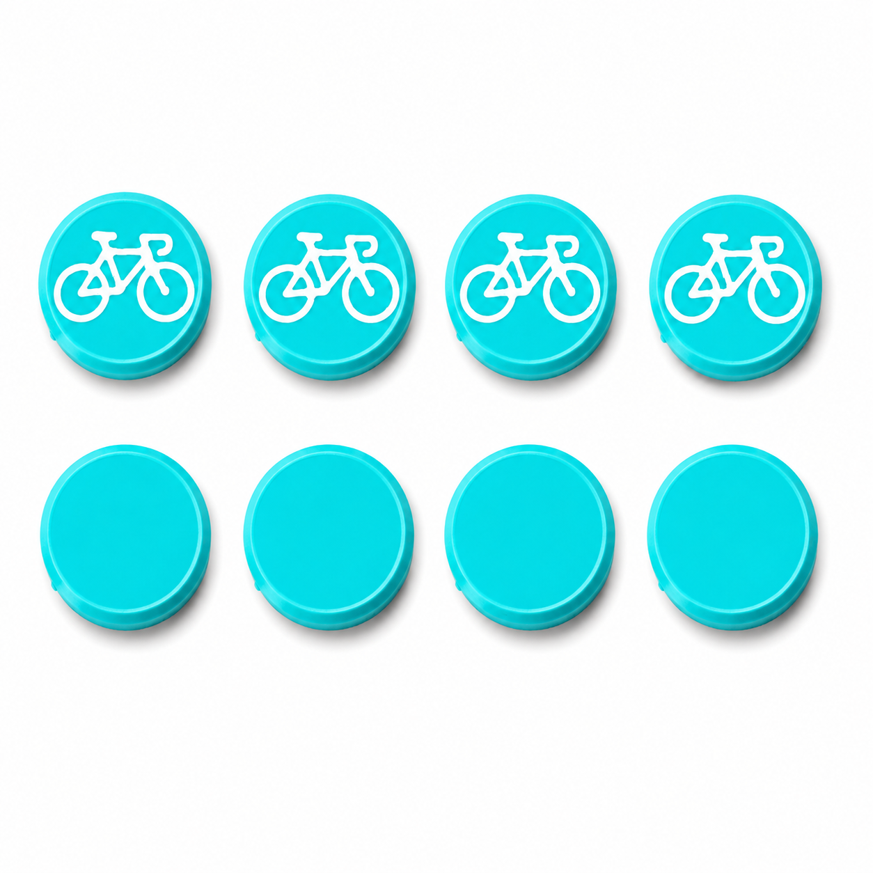 Startnummern-Magnete Radsport – Türkis – 8er-Set