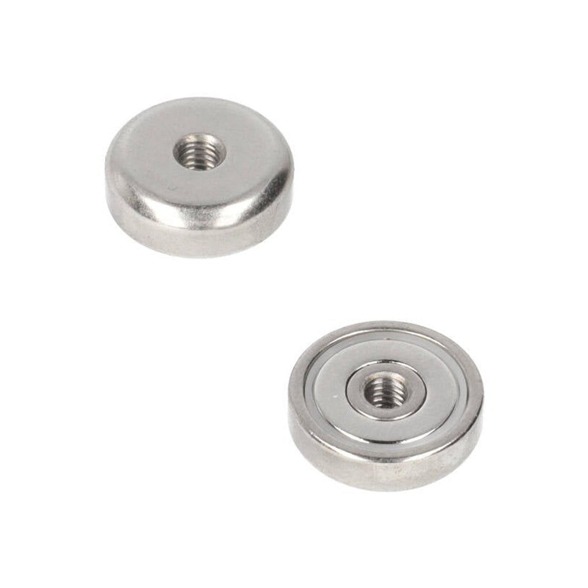 Neodym Topfmagnet Ø25 x 7 mm N40 NiCuNi Innengewinde M5