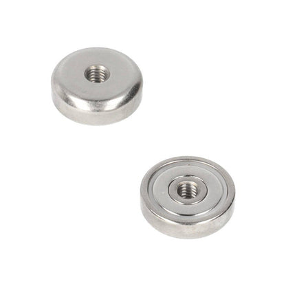 Neodym Topfmagnet Ø25 x 7 mm N40 NiCuNi Innengewinde M5