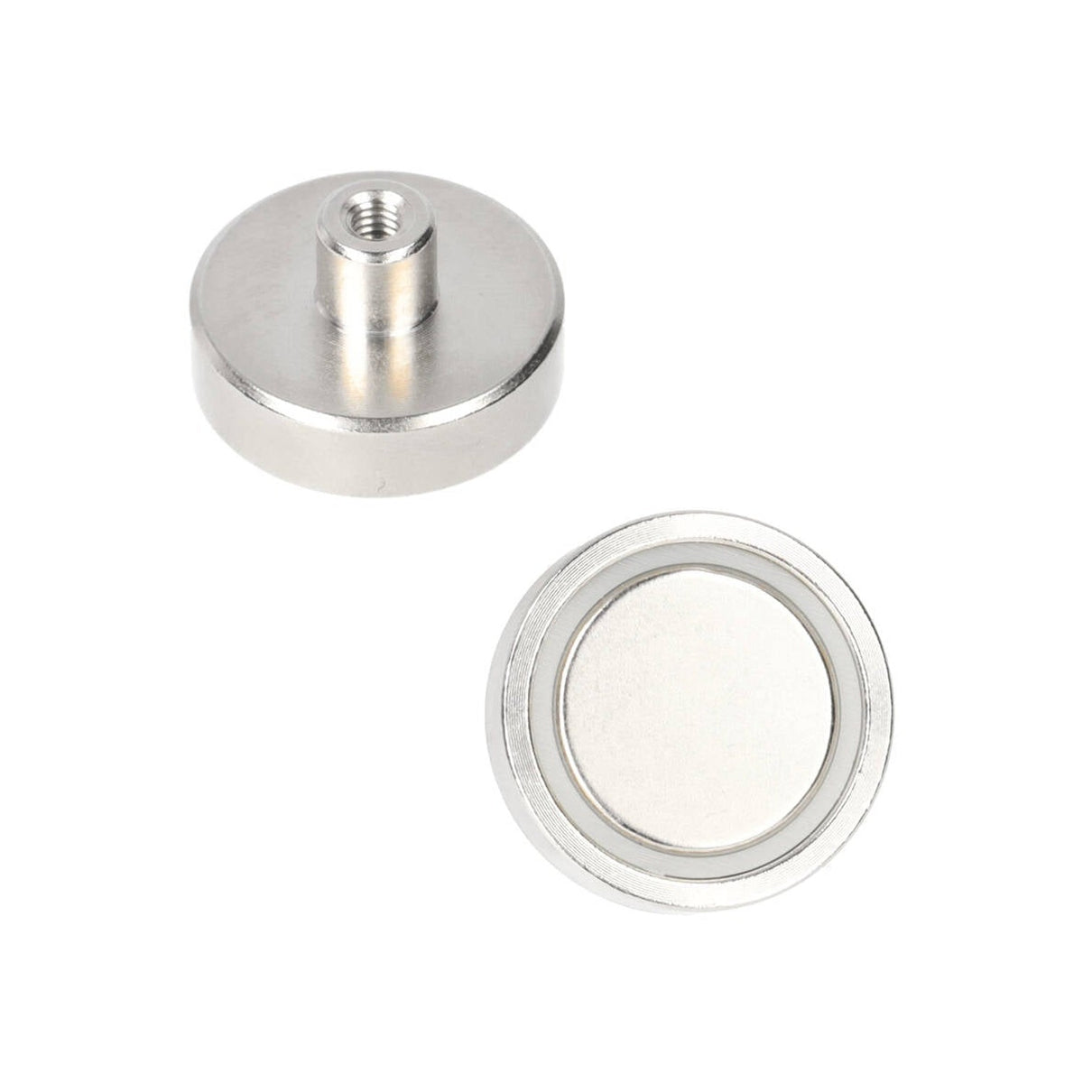 Neodym-Topfmagnet Ø25 x 7 mm N40 NiCuNi mit Gewindebuchse M4