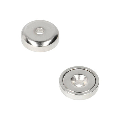 Neodym-Topfmagnet Ø16 x 5 mm N40 NiCuNi Bohr-/Senkloch