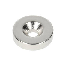 Neodym Ringmagnet Ø16 x Ø8,1 x 4 mm N35 NiCuNi mit Bohr-/Senkloch Nordpol