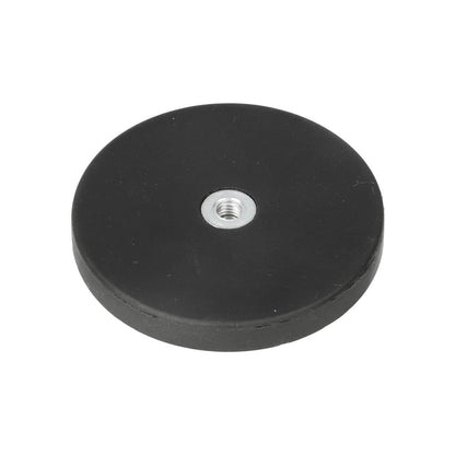 Neodym Gummitopfmagnet Ø66 x 8,5 mm N40 mit Innengewinde M6