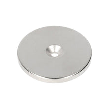 Neodym-Ringmagnet Ø42 x Ø9,5 x 4 mm N35 NiCuNi mit Bohr-/Senkloch Südpol