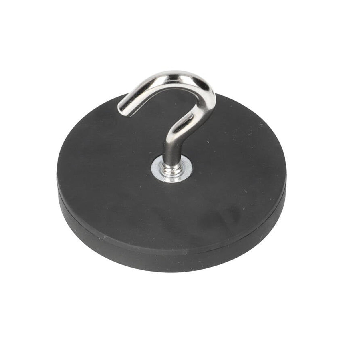Neodym Hakenmagnet Ø43 x 6 mm N40 Stahltopf gummiummantelt M4