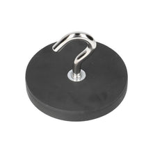 Neodym Hakenmagnet Ø43 x 6 mm N40 Stahltopf gummiummantelt M4