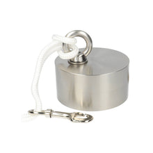 Neodym Magnet Angeln Ø90 x 45 mm 360 kg Zugkraft NiCuNi – Set mit 25 m Seil, Ösenmutter, Bolzen und Karabiner