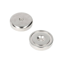 Neodym-Topfmagnet Ø32 x 8 mm N40 mit Bohr-/Senkloch