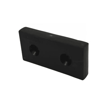 Neodym Blockmagnet 50,8 x 25,4 x 8 mm N45 kunststoffummantelt mit 2x Bohr-/Senkloch