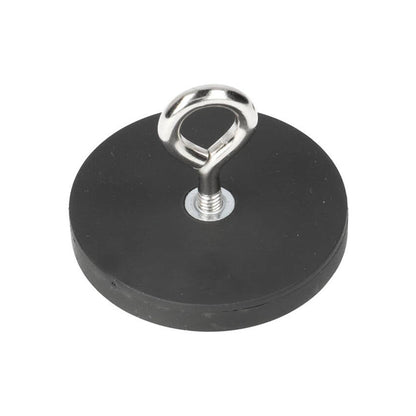 Neodym Ösenmagnet Ø43 x 6 mm N40 Stahltopf gummiummantelt M4