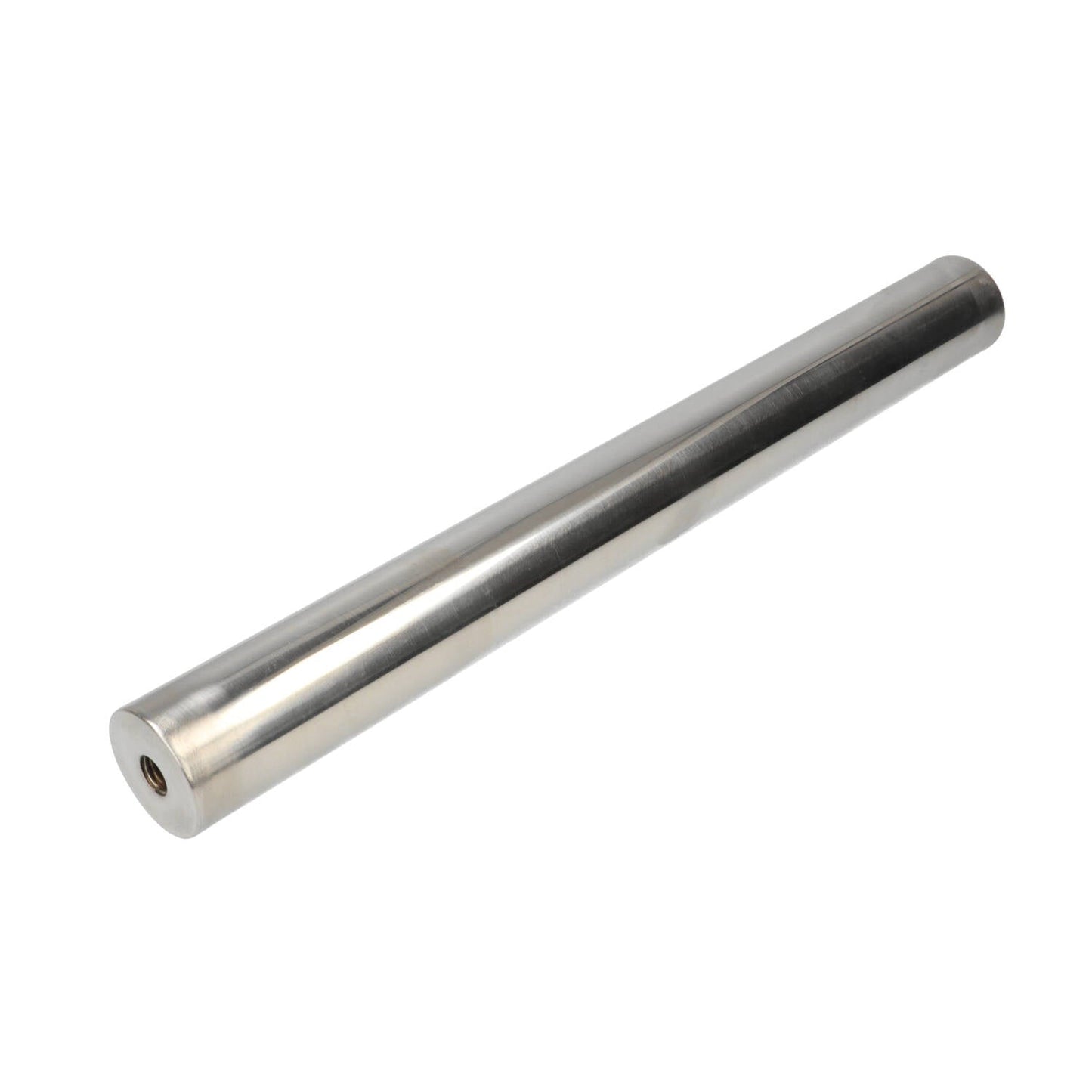Filtermagneet Neodymium RVS Ø25 × 300 mm diametraal 2× binnendraad M8 Industriële filtertoepassing 14.000 GS - Magnetenspecialist Import & Export B.V.