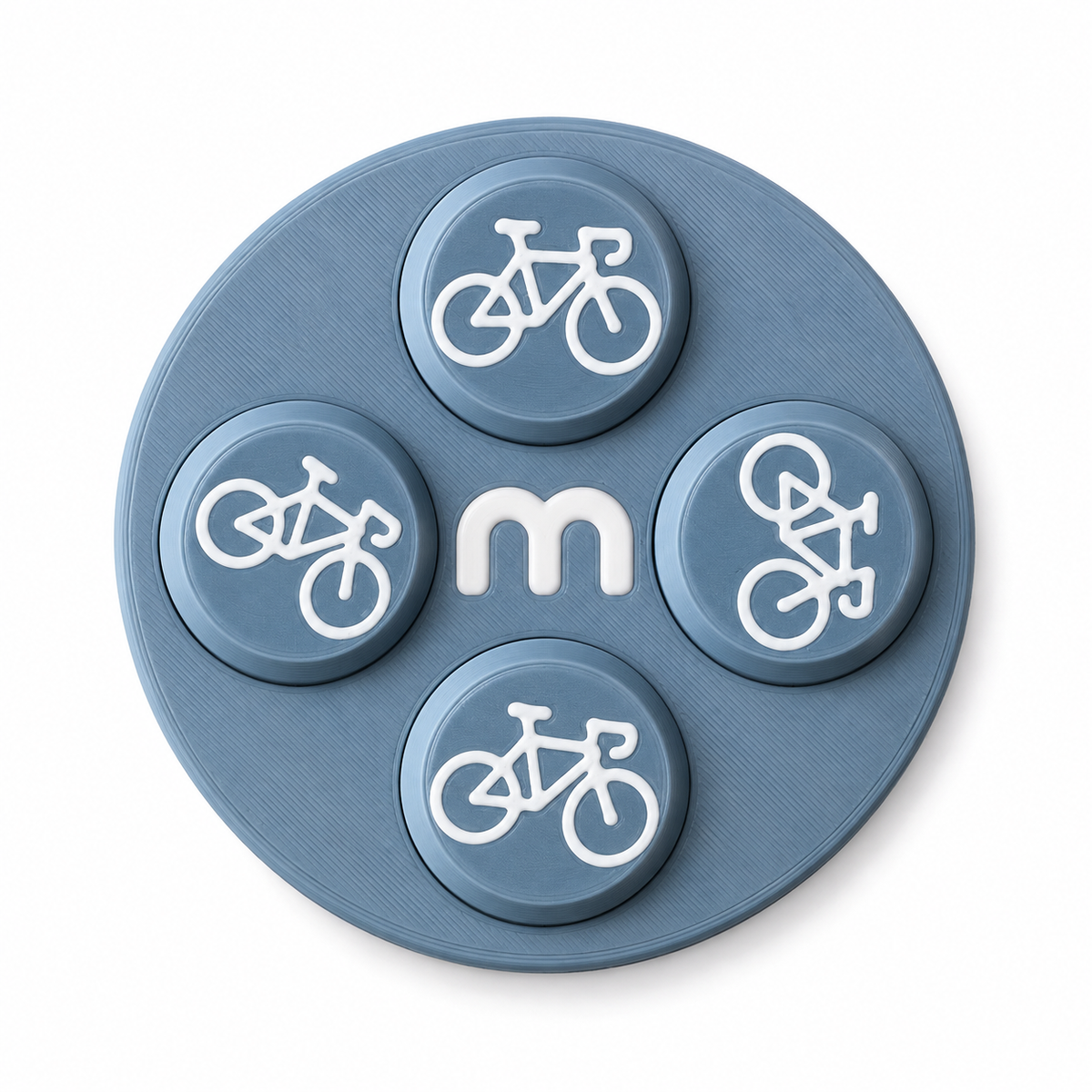 Startnummern-Magnete Radsport – Steelgrey – 8er-Set