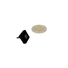 Neodymium Blokmagneet 19 x 19 x 6,4 mm N45 kunststof ommanteld met boor/verzinkgat - Magnetenspecialist Import & Export B.V.