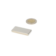 Neodymium Blokmagneet 40 x 20 x 3 mm N45 NiCuNi - Magnetenspecialist Import & Export B.V.
