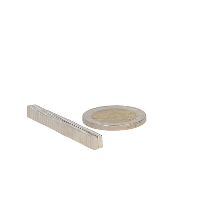Neodymium Blokmagneet 5 x 2 x 1,5 mm N45 NiCuNi - Magnetenspecialist Import & Export B.V.