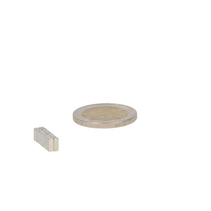 Neodymium Blokmagneet 5 x 2 x 2 mm N45 NiCuNi - Magnetenspecialist Import & Export B.V.