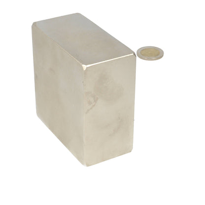 Neodymium Blokmagneet 80 x 80 x 40 mm N50 NiCuNi - Magnetenspecialist Import & Export B.V.