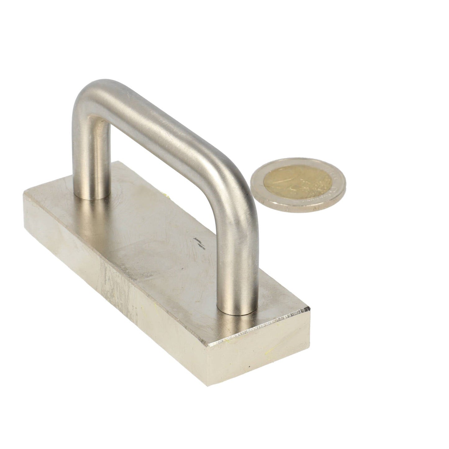 Neodymium Blokmagneet met RVS greep 85 x 30 x 12 mm N50 - Magnetenspecialist Import & Export B.V.