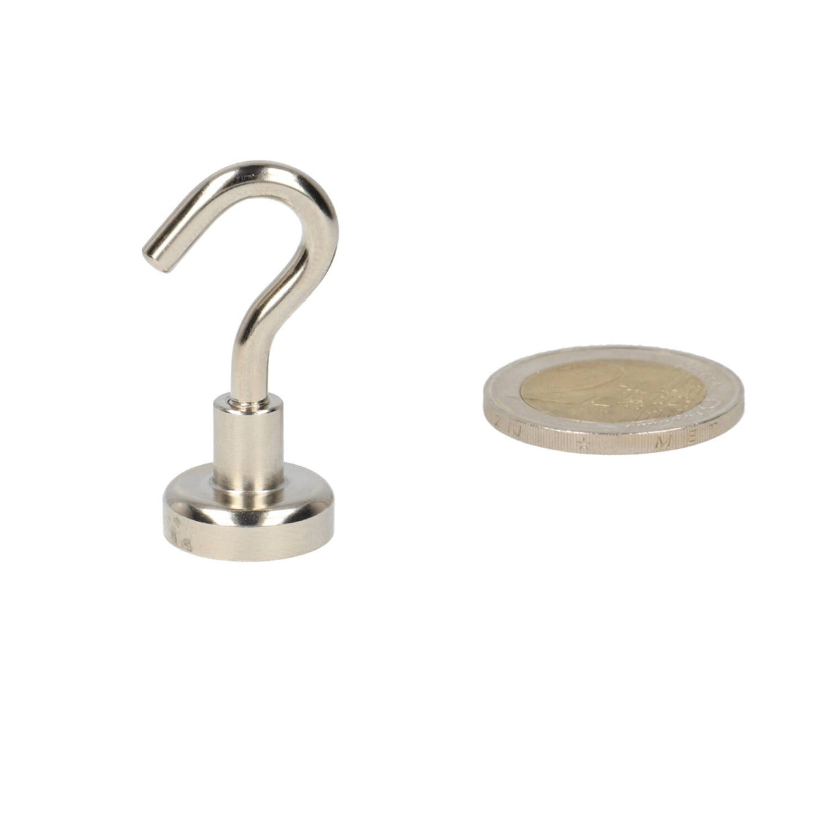 Neodymium Haakmagneet Ø 13 x 5 mm N40 stalen pot NiCuNi - Magnetenspecialist Import & Export B.V.