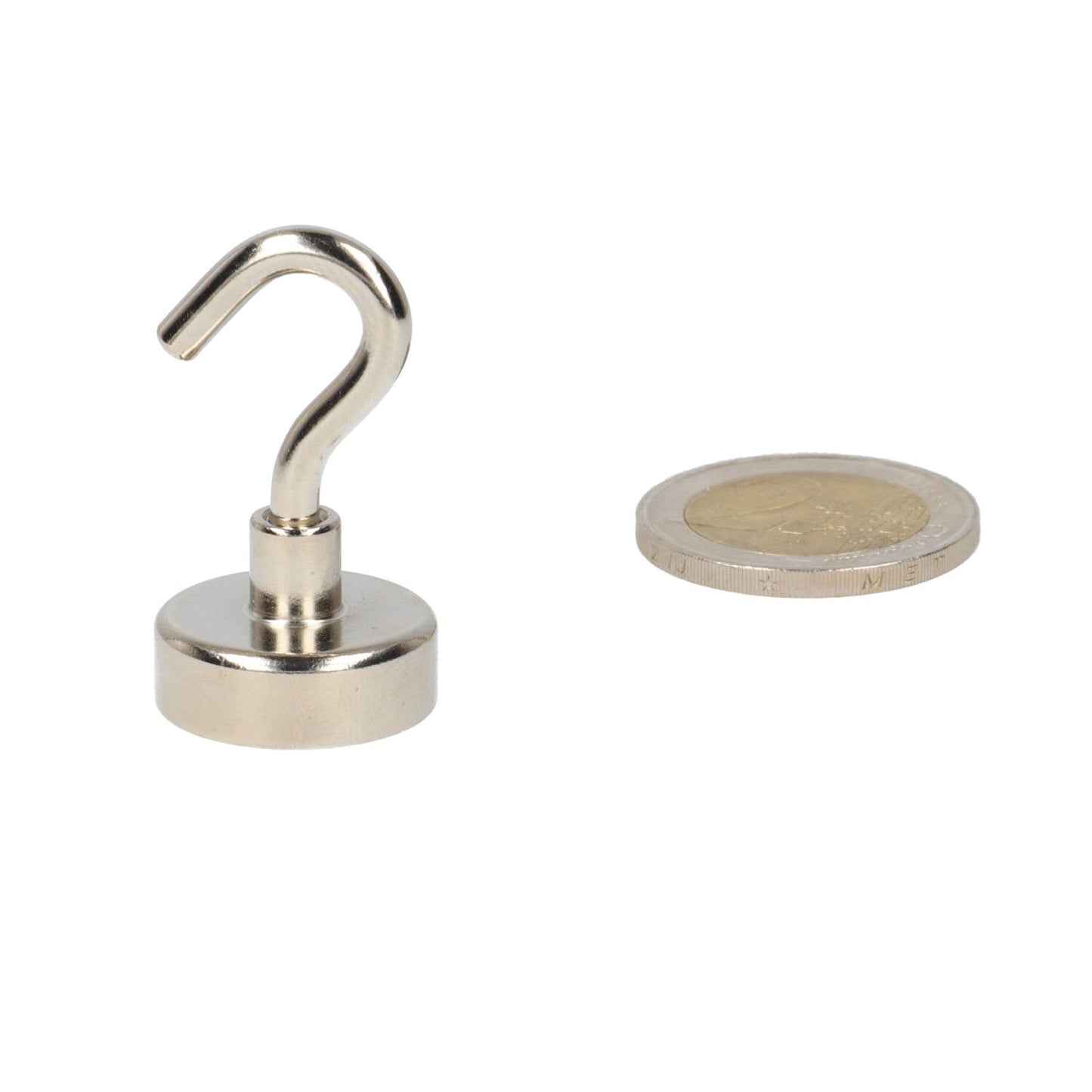 Neodymium Haakmagneet Ø 20 x 8 mm N40 stalen pot NiCuNi - Magnetenspecialist Import & Export B.V.