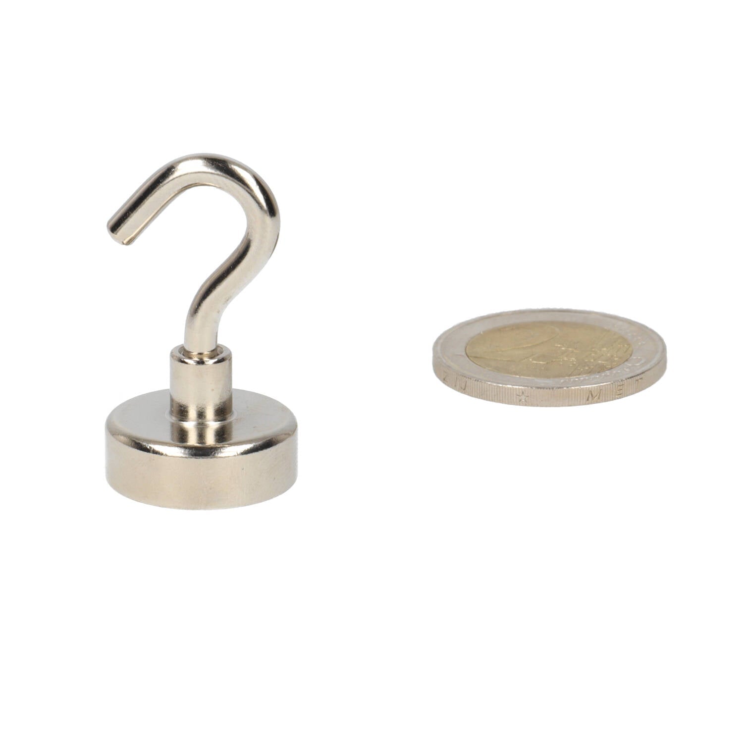 Neodymium Haakmagneet Ø 20 x 8 mm N40 stalen pot NiCuNi - Magnetenspecialist Import & Export B.V.