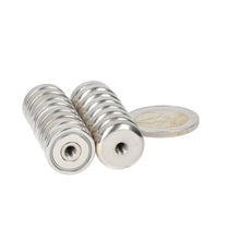 Neodymium Potmagneet Ø16 x 5 mm N40 NiCuNi inwendig schroefdraad M4 - Magnetenspecialist Import & Export B.V.