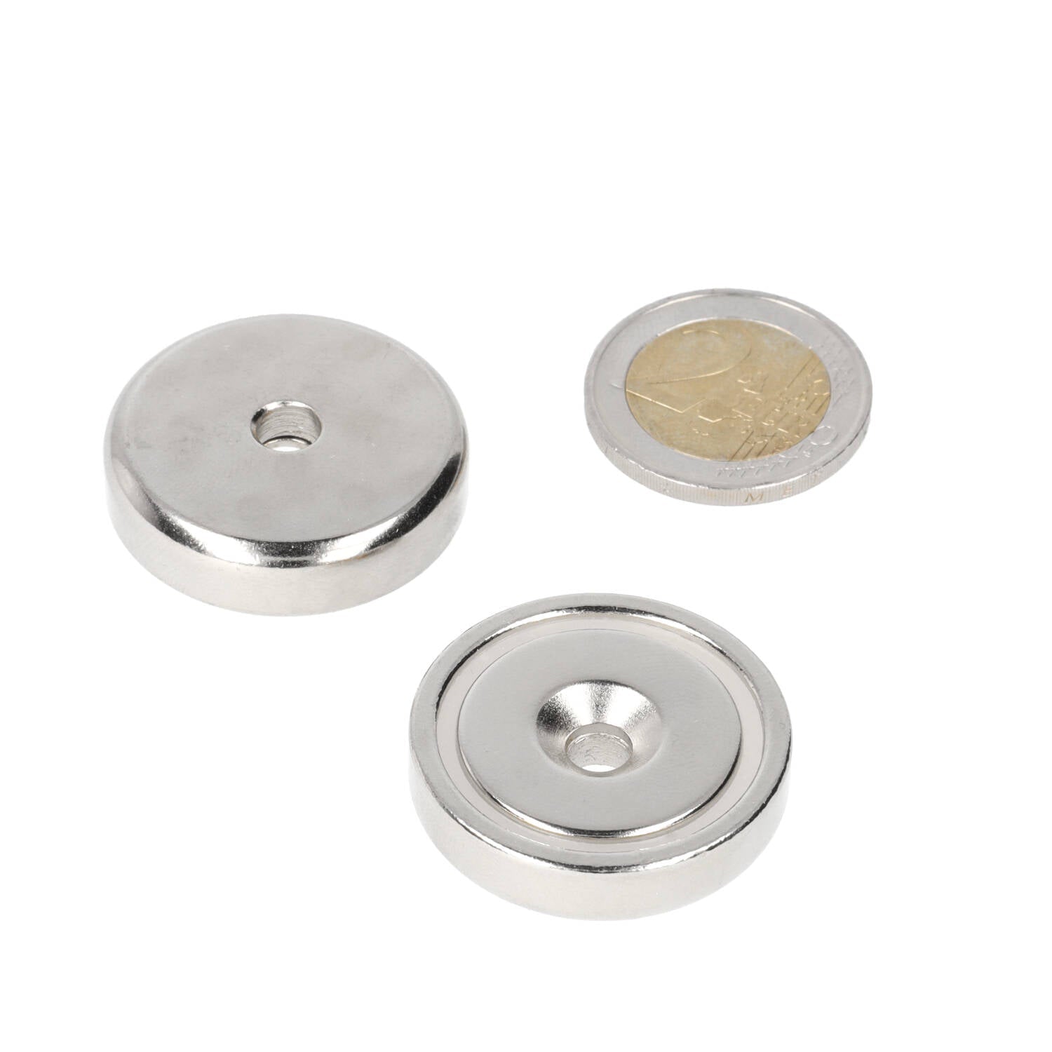 Neodymium Potmagneet Ø32 x 7 mm N40 NiCuNi - Magnetenspecialist Import & Export B.V.