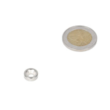 Neodymium Ringmagneet Ø10 x Ø7,1 x 3,5 mm N35 NiCuNi met boor-/verzinkgat Noordpool - Magnetenspecialist Import & Export B.V.