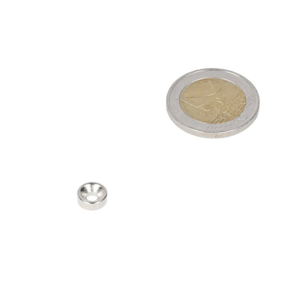 Neodymium Ringmagneet Ø8 x Ø6 x 3 mm N35 NiCuNi met boor-/verzinkgat Noordpool - Magnetenspecialist Import & Export B.V.