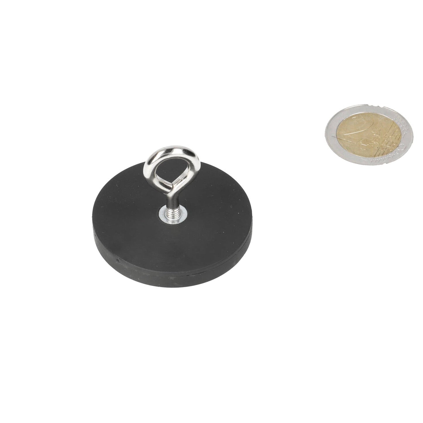 Neodymium Rubber Oogmagneet Ø43 mm N40 Stalen Pot M4 - Magnetenspecialist Import & Export B.V.