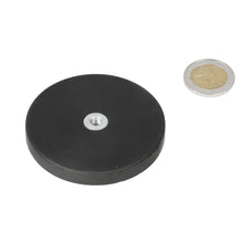 Neodymium Rubber Potmagneet Ø66 x 8,5 mm N40 inwendig schroefdraad M6 - Magnetenspecialist Import & Export B.V.