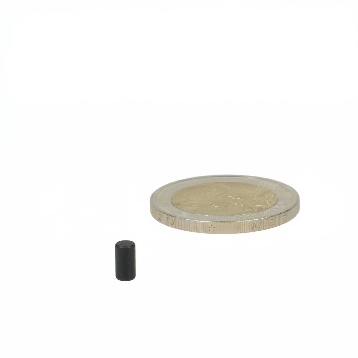 Neodym-Stabmagnet Ø3 x 6 mm N52 schwarz Epoxyd diametral magnetisiert