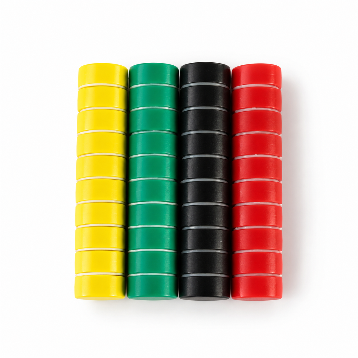 Büro-Set – 50 starke Magnete für Whiteboards und Planentafeln (Ø25 x 3 mm)