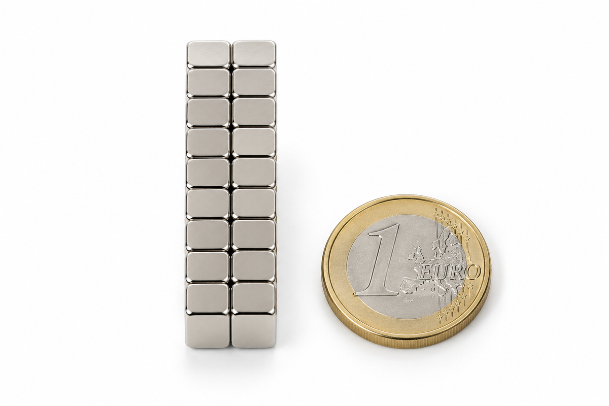 Radiatorfolie magneten 8x4x3 mm – Neodymium N50 – 20 stuks - Magnetenspecialist Import & Export B.V.