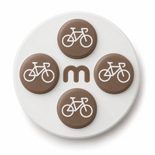 Startnummern-Magnete Radsport – Braun – 8er-Set