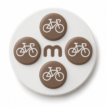 Startnummern-Magnete Radsport – Braun – 8er-Set
