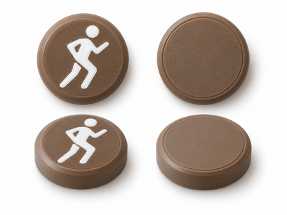 Startnummern-Magnete für den Laufsport – Braun – 8er-Set