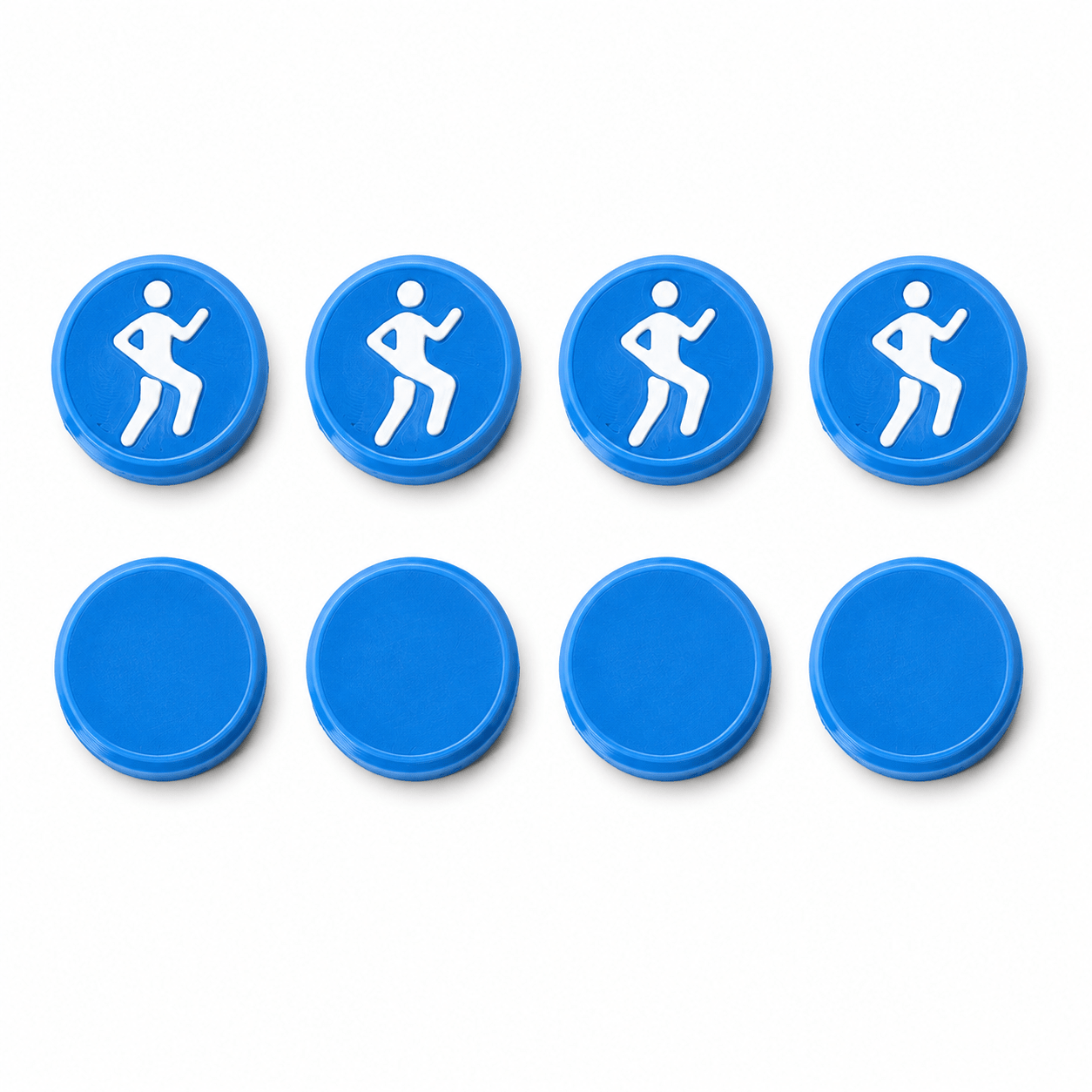 Startnummer Magneten Hardlopen – Middenblauw – Set van 8 - Magnetenspecialist Import & Export B.V.