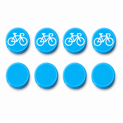 Startnummer Magneten Wielersport – Lichtblauw – Set van 8 - Magnetenspecialist Import & Export B.V.