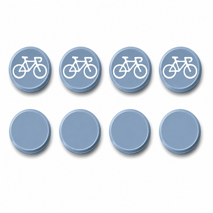 Startnummer Magneten Wielersport – Steelgrey – Set van 8 - Magnetenspecialist Import & Export B.V.