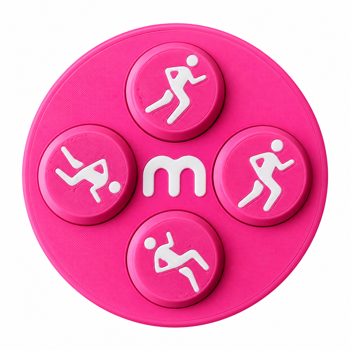 Startnummern-Magnete Laufen – Rosa – 8er-Set