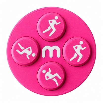 Startnummern-Magnete Laufen – Rosa – 8er-Set