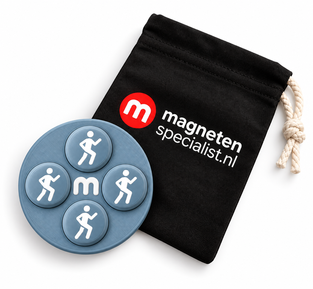 Startnummern-Magnete Radsport – Steelgrey – 8er-Set