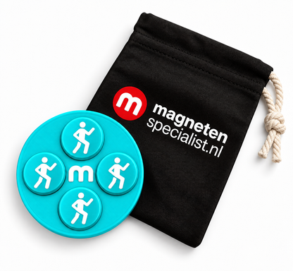Startnummern-Magnete Laufen – Türkis – 8er-Set