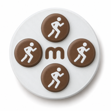 Startnummern-Magnete für den Laufsport – Braun – 8er-Set